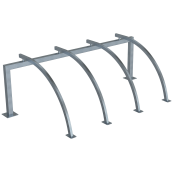 Lean-on hoop for bicycles | 4 Bicycles Total length: 2800mm